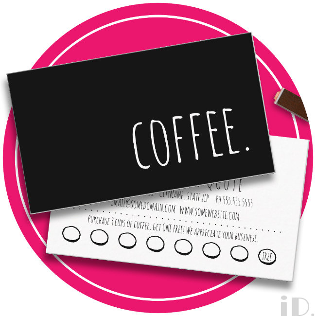 Coffee Loyalty Punch Invitations