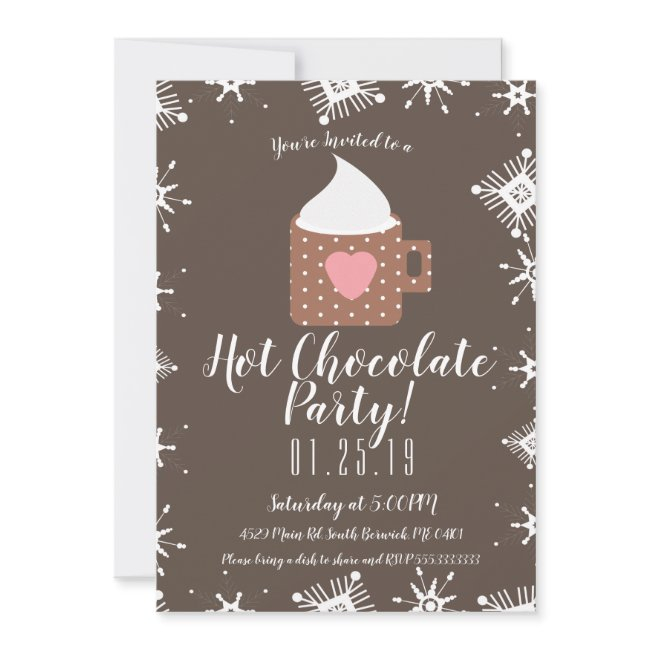 Cold Winter Hot Chocolate Campfire Mug Announcement