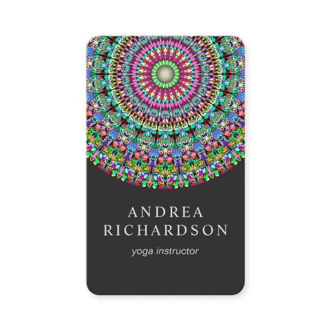 Colorful Floral Mandala Business Invitations