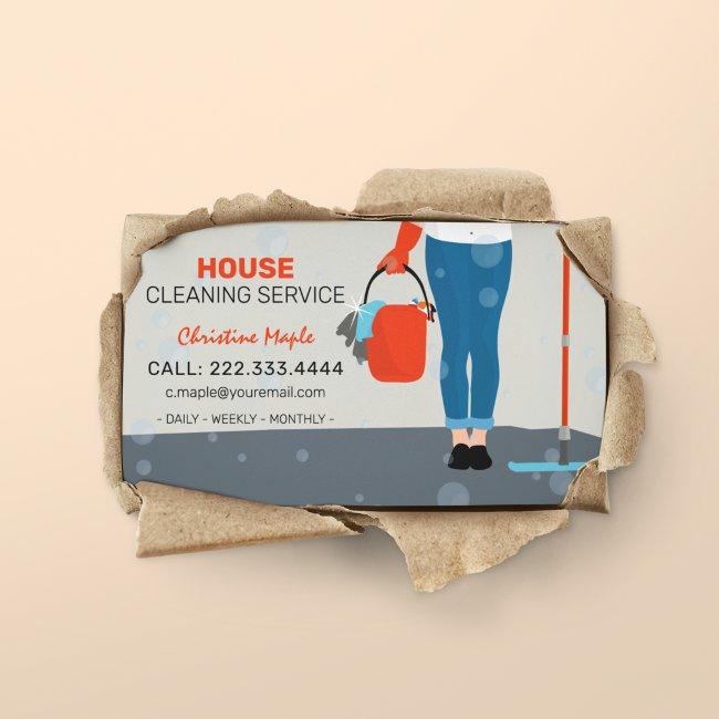 Colorful Retro Cleaning Service Business Invitations