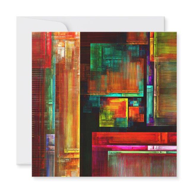 Colorful Squares Modern Abstract Art Pattern #04