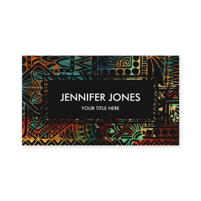 Colorful Tribal Pattern Business Invitations