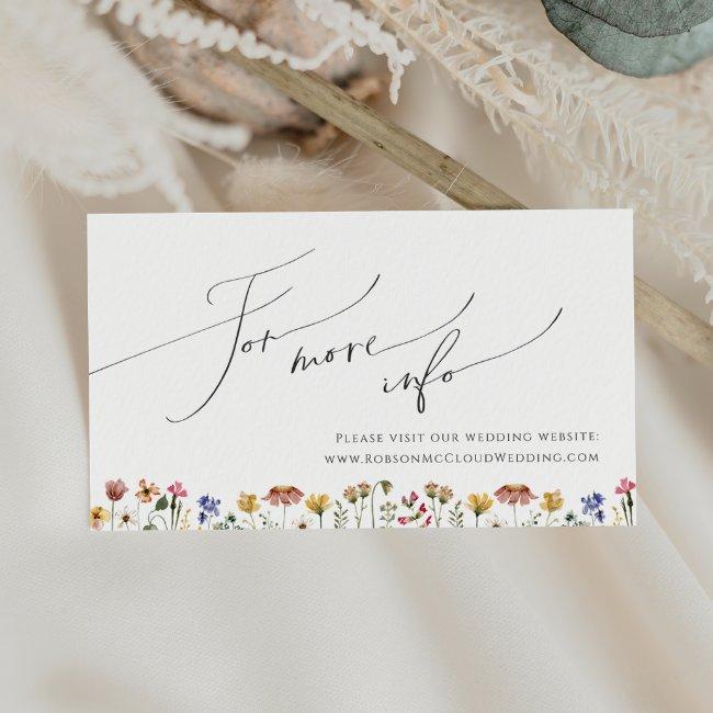 Colorful Wildflower | Wedding Website Enclosure Invitations