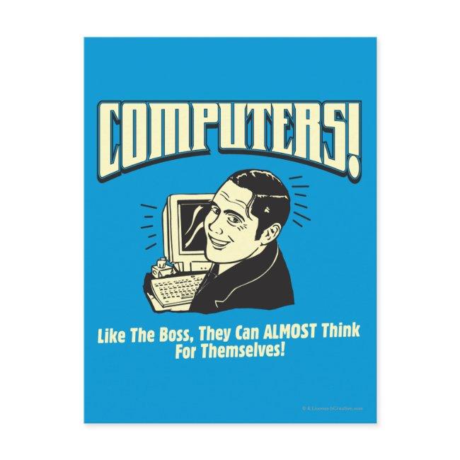 Computers: Like The Boss Postinvitations