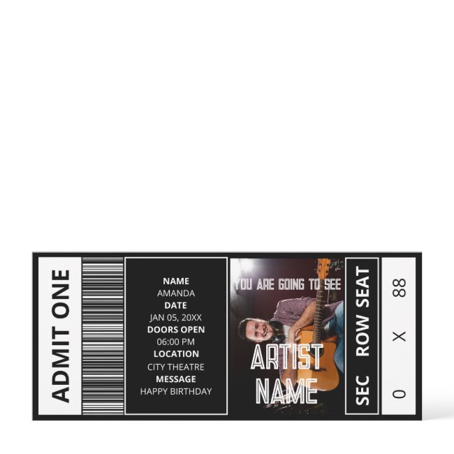 Concert Ticket Customized Event Ticket Souvenir Invitation