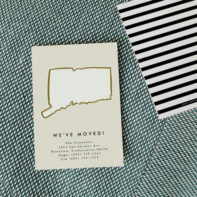 Connecticut State We've Moved Hand-drawn Moving Announcement