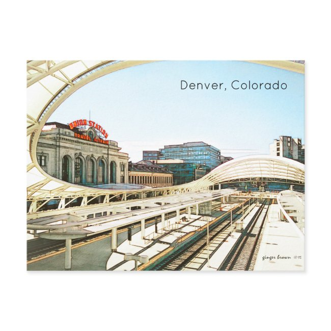 Contemporary Look Of Union Station, Denver, Co #4 Postinvitations