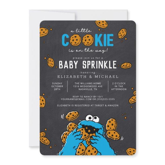 Cookie Monster Chalkboard Baby Sprinkle Invitation