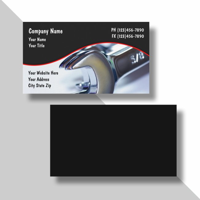Cool Automotive Theme Business Invitations