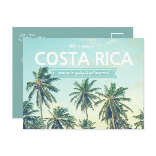 Costa Rica Beach Wedding Save The Dates Announcement Postinvitations