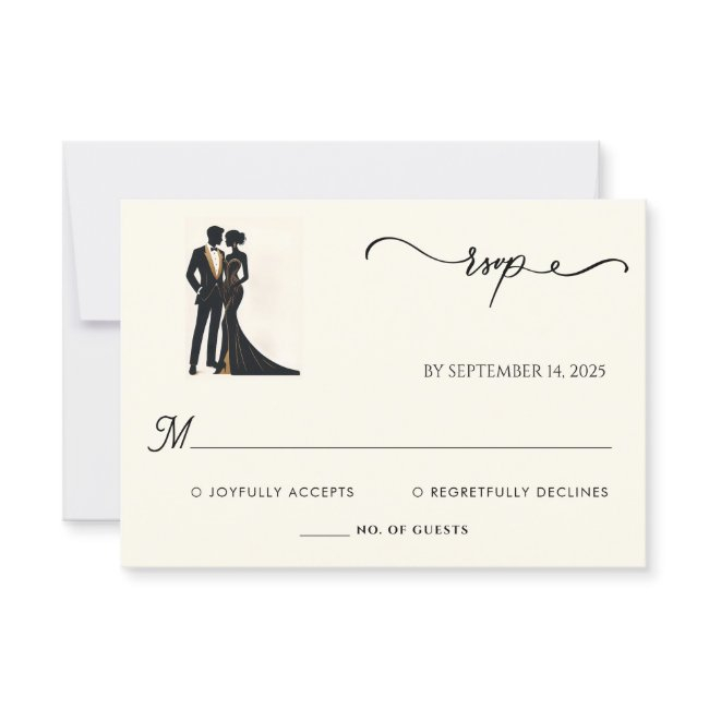 Costume Men Adult Tuxedo Bold Black Tie Wedding Rsvp Invitations