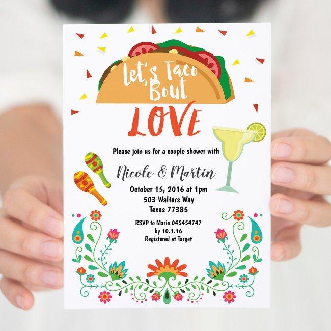 Couples Wedding Shower Invitation Fiesta With Taco