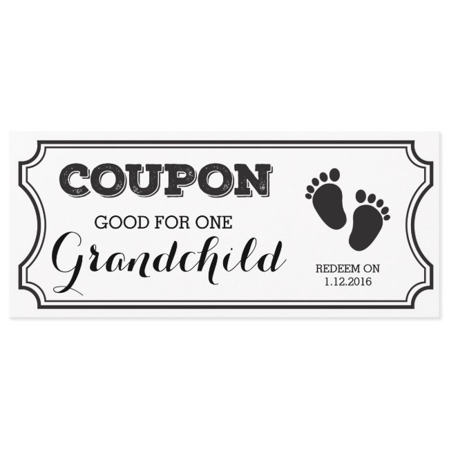 Coupon For One Grandchild Baby Announcement