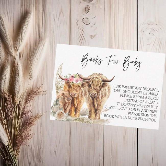 Cow Highland Baby Shower Couples Book For Baby Invitation