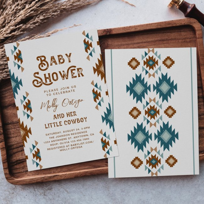 Cowboy Baby Shower Invitations | Southwest Baby