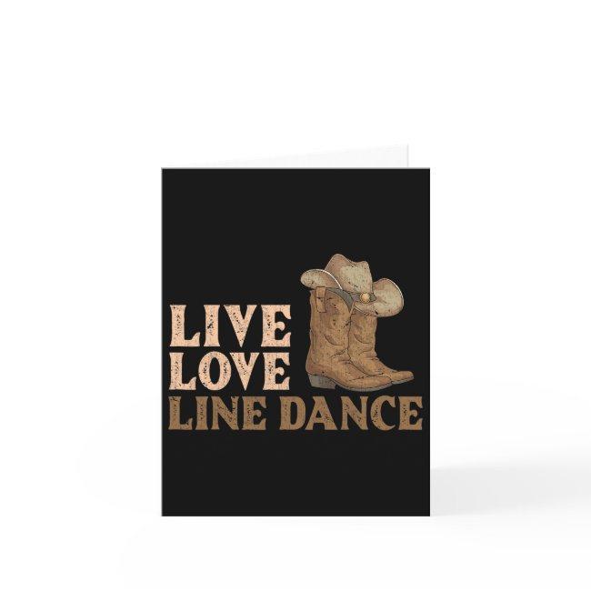 Cowboy Boots Line Dancing Country Hat Live Love Li Invitations