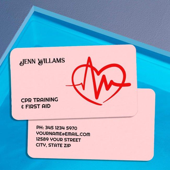 Cpr Trainer Instructor Business Invitations