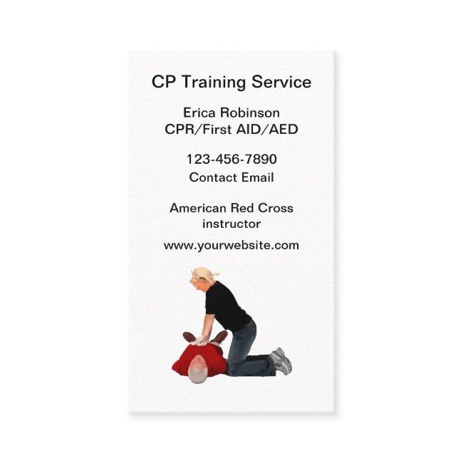 Cpr Training Class Instructor Business Invitations