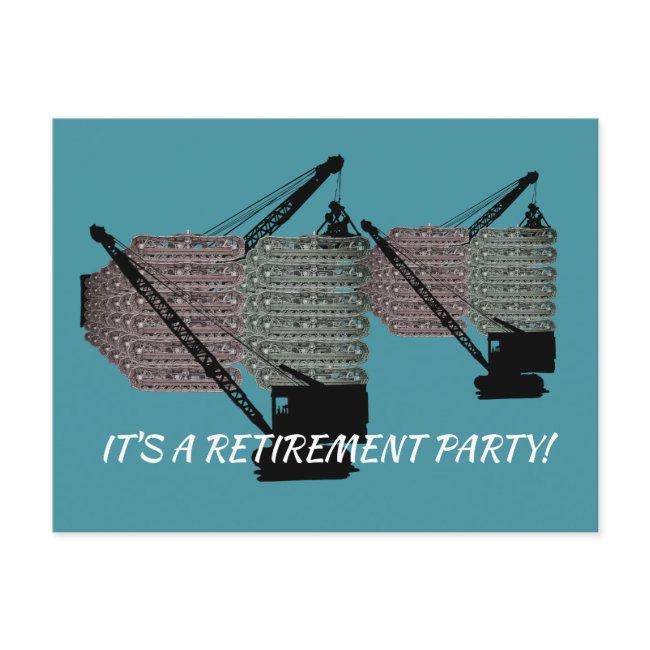 Crane Operator Retirement Party Operating Engineer Invitation Postinvitations