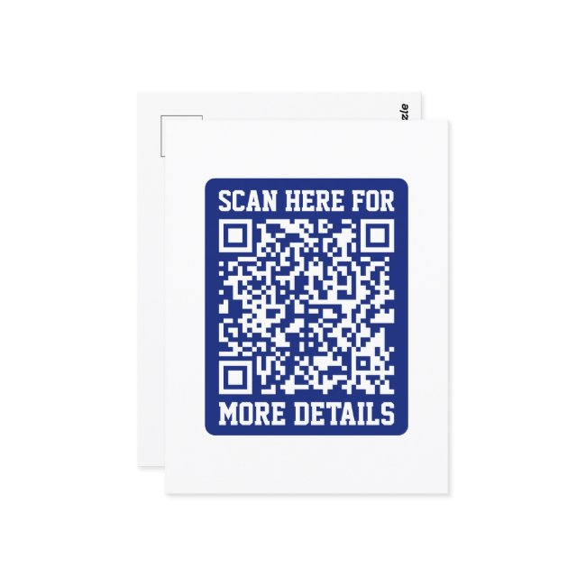 Create A Scannable Qr Code | Navy Blue (editable) Postinvitations