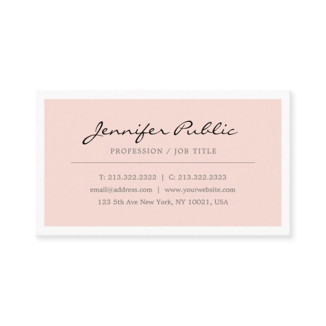 Create Your Own Elegant Blush Pink Minimalist Business Invitations