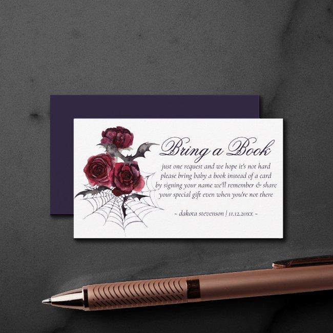 Creepy Beautiful | Gothic Floral Baby Book Request Enclosure Invitations
