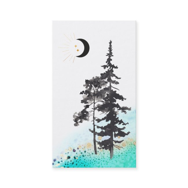 *~* Crescent Moon Trees Gold Stars Moon Beams Business Invitations