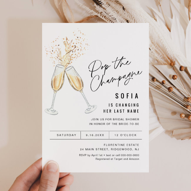 Cristal Champagne Bridal Shower Invitation