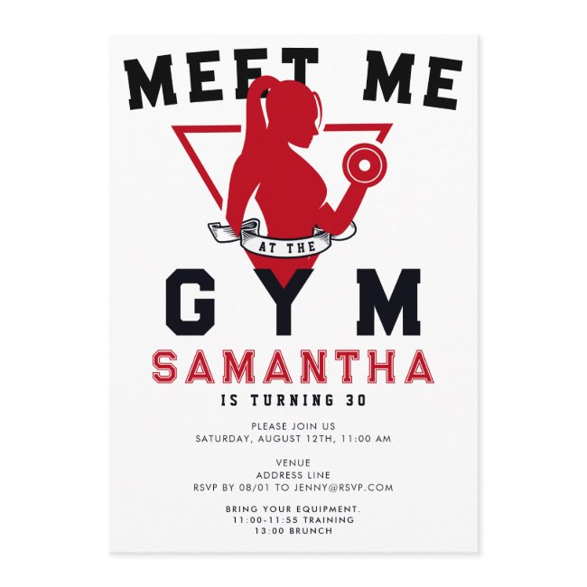 Crossfit Fitness Training Gym Fit Birthday Party Invitation