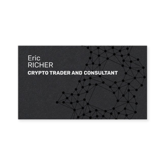 Crypto Professional Black Business Invitations