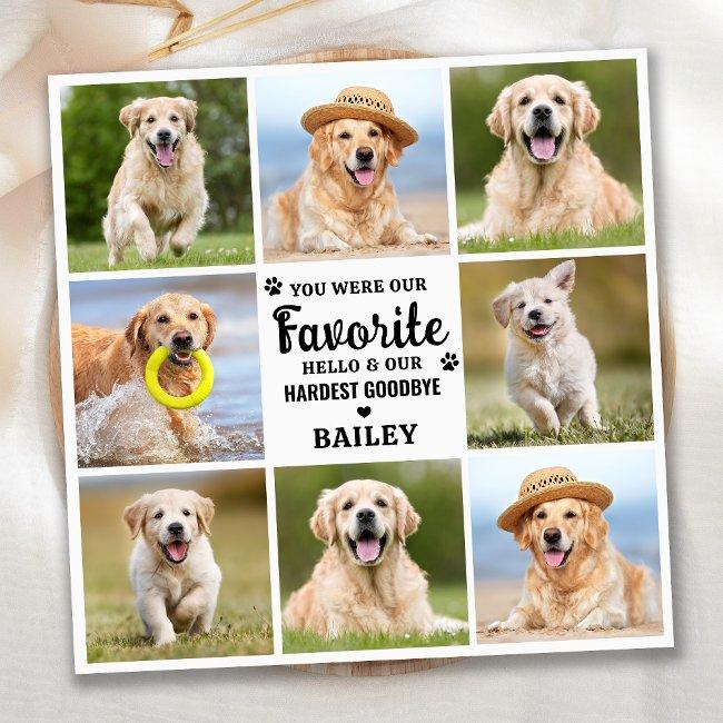 Custom 8 Photo Collage Pet Dog Loss Remembrance Thank You Invitations
