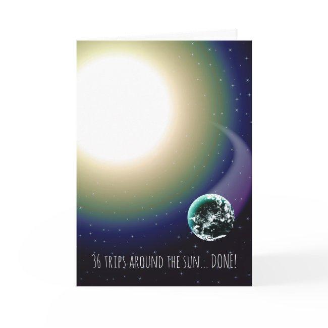 Custom Birthday Trips Around The Sun Invitations