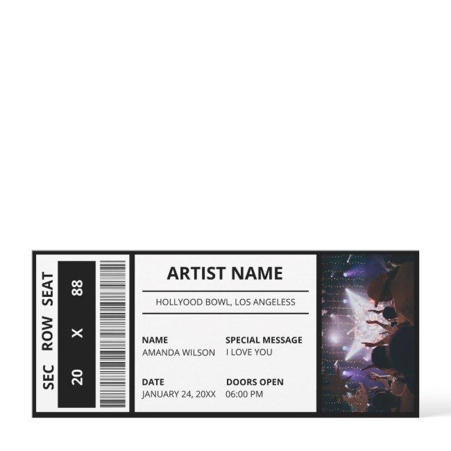 Custom Concert Ticket Gift Idea Diy Event Ticket Invitation