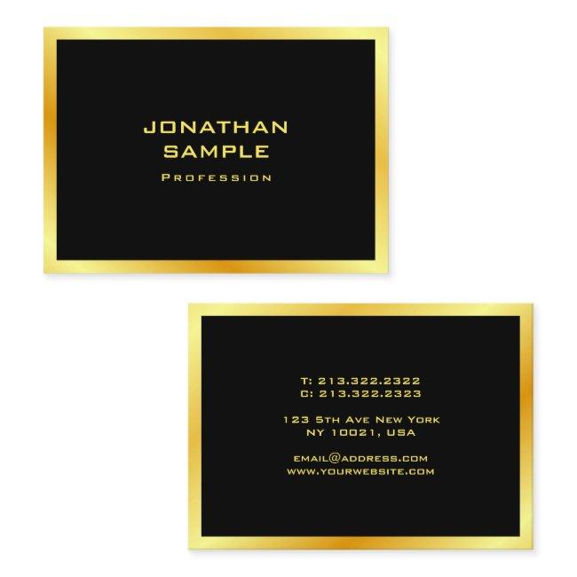 Custom Elegant Black And Gold Modern Template Business Invitations
