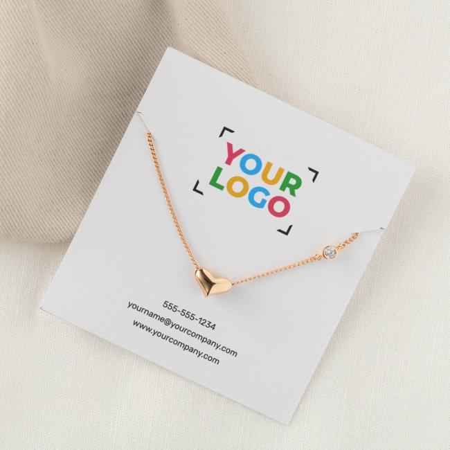 Custom Logo Necklace Display Invitations With Qr Code