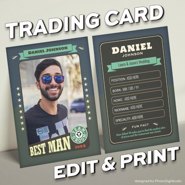 Custom Team Groom Invitations Groomsmen Trading Invitations