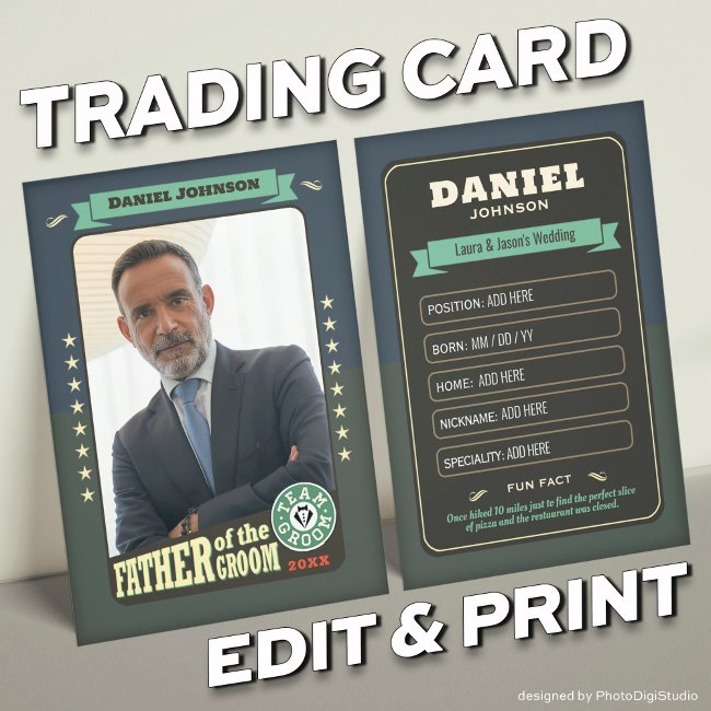 Custom Team Groom Invitations Groomsmen Trading Invitations