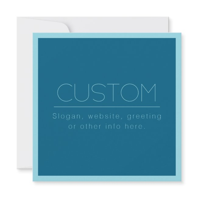 Customizable Modern Text | Ocean & Robin Egg Blue Note Invitations