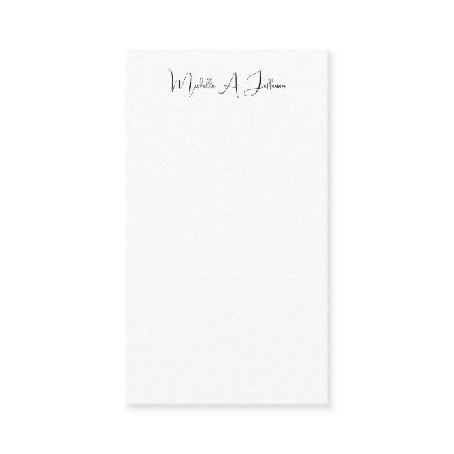 Cute Calligraphy Creative Trendy Custom Name Enclosure Invitations