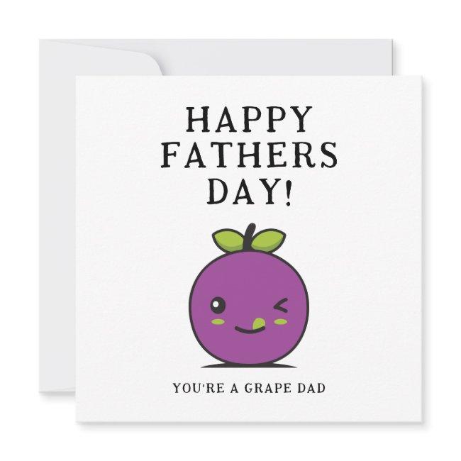 Cute Fathers Day Invitations | Your A Grape Dad Invitations