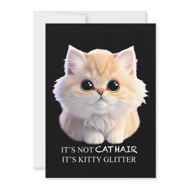 Cute Fluffy Orange And White Kitten Cat Invitation