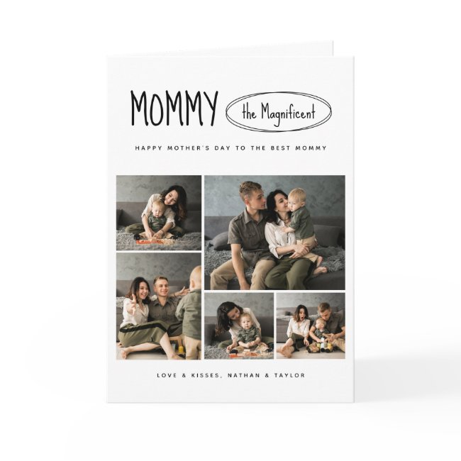 Cute Happy Mother's Day Photo Folded Greeting Invitations