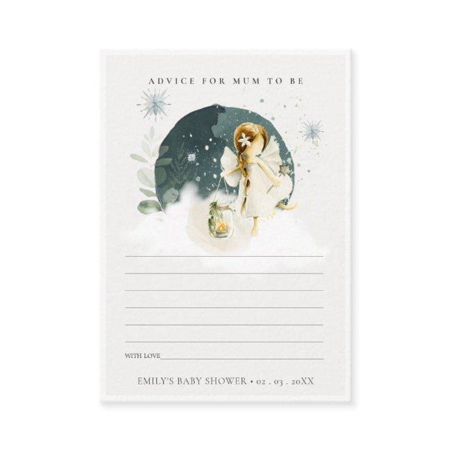 Cute Magical Fairy Advice For Mum Baby Shower Enclosure Invitations