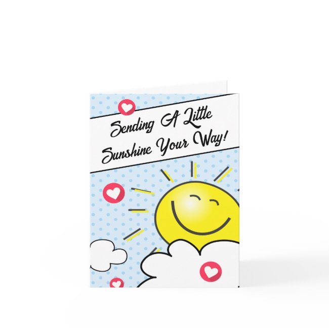 Cute Sending A Little Sunshine Thinking Of You Invitations