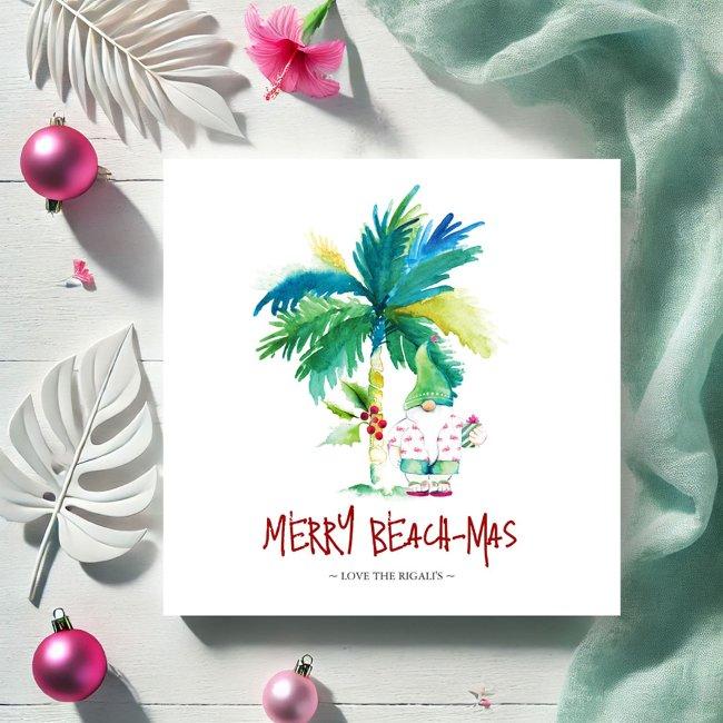 Cute Tropical Xmas Invitations