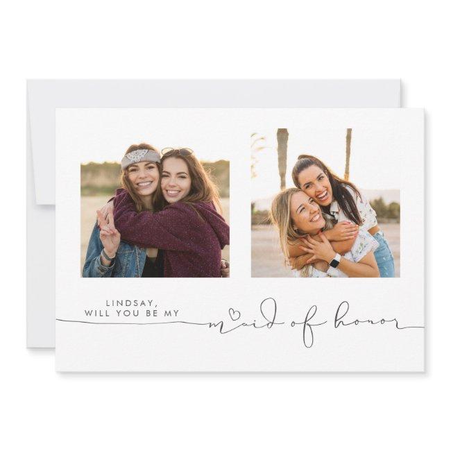 Cute Will You Be My Maid Of Honor Two Photos