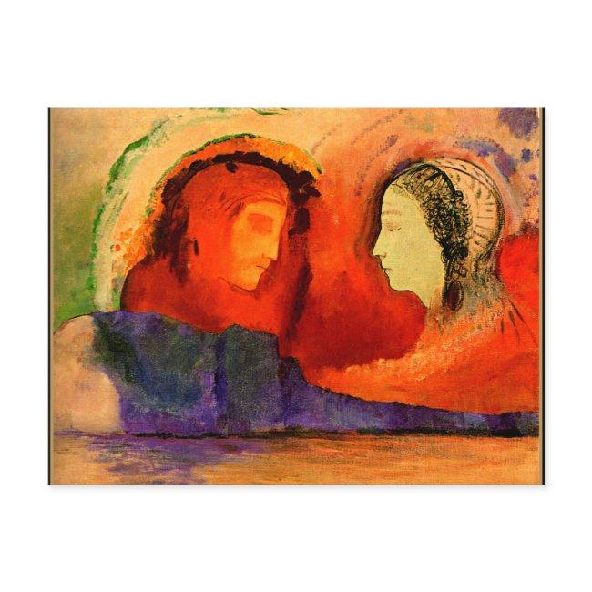 Dante Et Beatrice, Artwork By Odilon Redon Postinvitations
