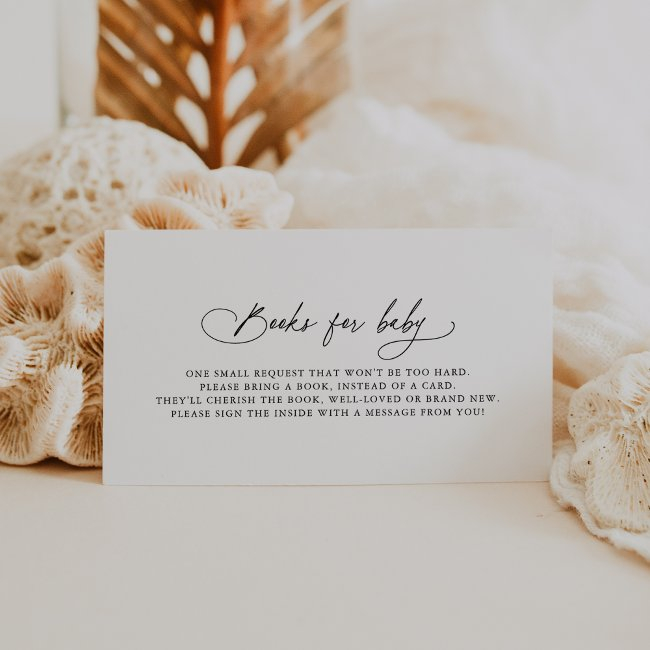 Darcy Boho Black White Baby Shower Books For Baby Enclosure Invitations