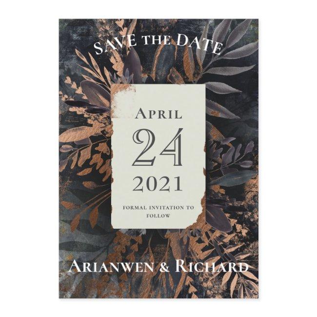 Dark And Moody Wedding Save The Date Invitation