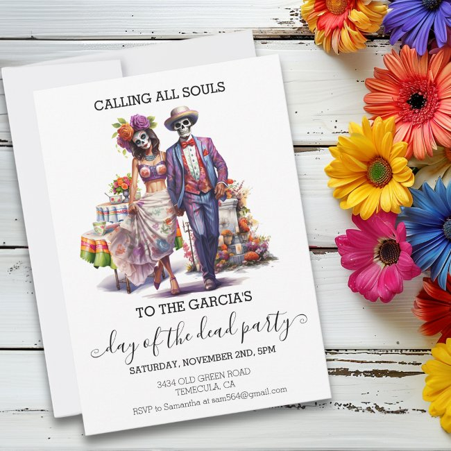 Day Of The Dead Dia De La Muertos Invitation